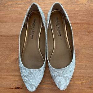 Snake print flats